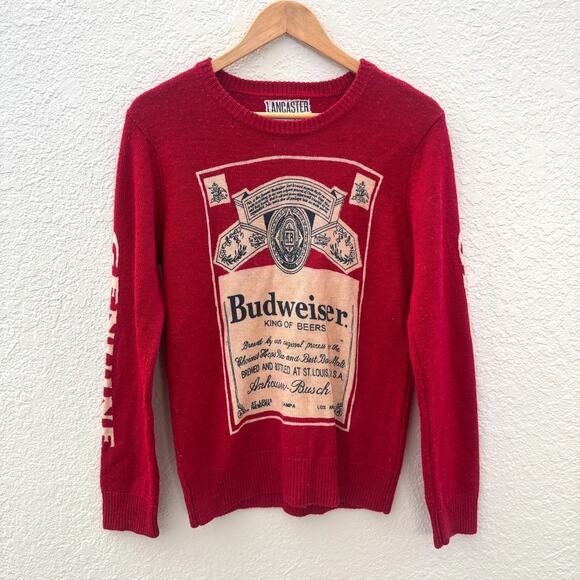 Vintage Style Budweiser Graphic Crewneck Sweater - Picture 1 of 7